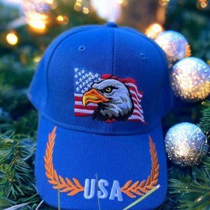 Embroidered Hat | Adjustable Sports Memorial Day Patriotic Day USA Flag Hat
